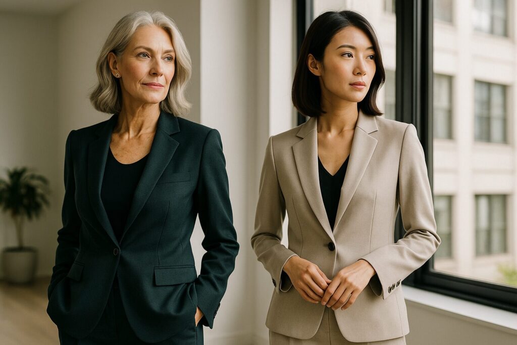 40代に最適なレディーススーツのカラーとシルエットとは