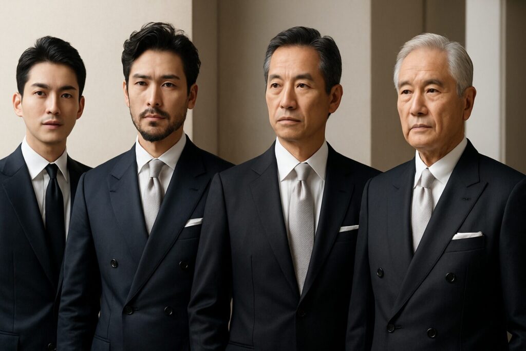 結婚式の親族男性の服装：20代・30代・40代・50代で選ぶべきスーツ