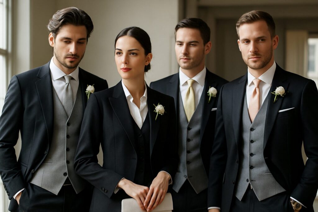結婚式の黒スーツにベストの色はグレーが正解なワケ