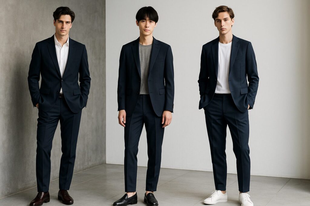 GUセットアップメンズのコーデと靴選び