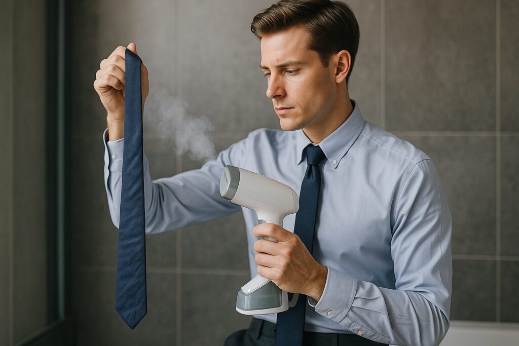 アイロンなしでネクタイのシワを伸ばす方法