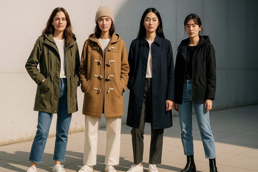 カジュアルコーデに合うコートサイズ選び