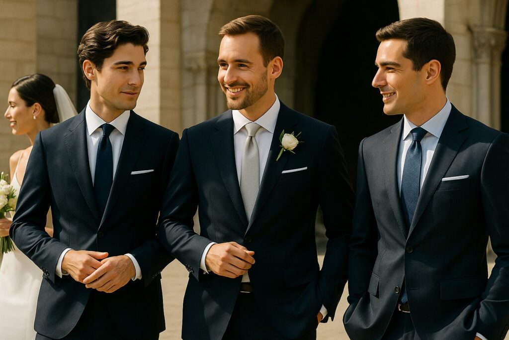 ネイビースーツに合わせるコツ