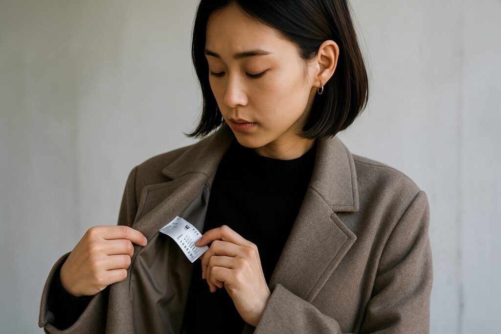 レディースコートのサイズ表記の見方