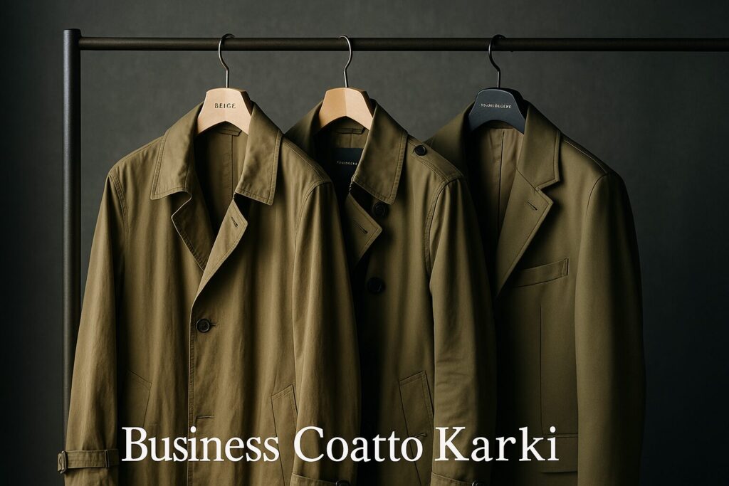 人気ブランド別・カーキビジネスコートの特徴