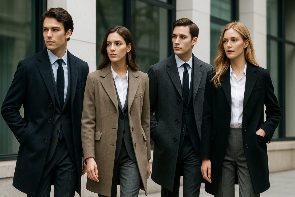 冬用スーツに合うビジネスコート選び方
