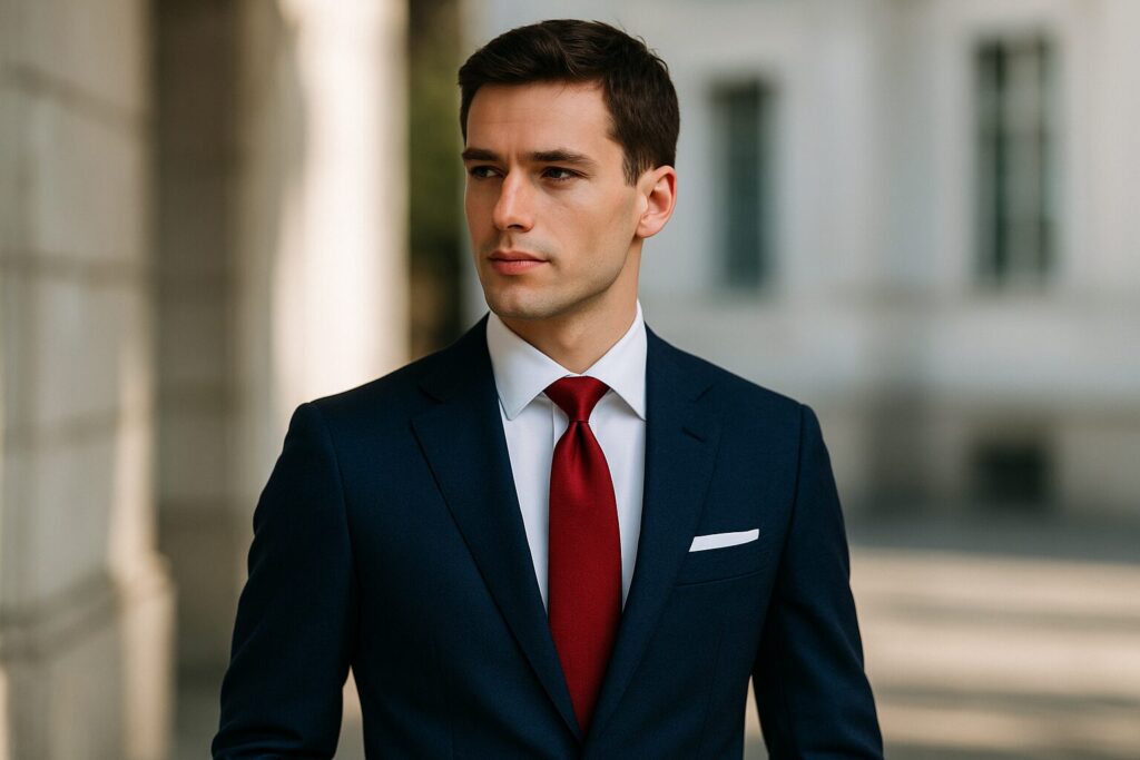 友人の結婚式で赤ネクタイで好印象を与える方法