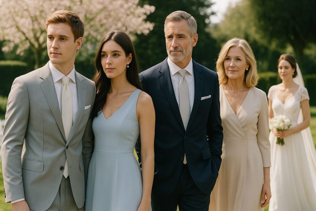 季節別・白ネクタイの結婚式コーデ例