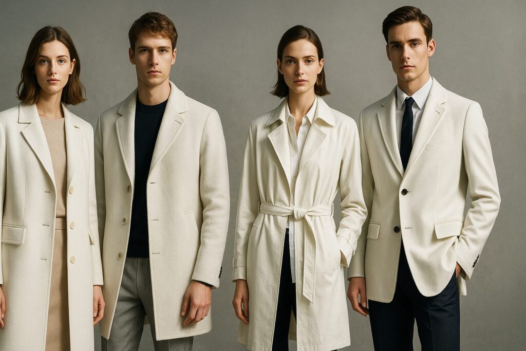 春夏秋冬に合うビジネス白コートの素材