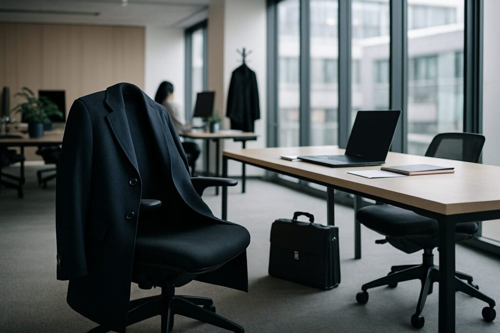 社内オフィスでのビジネスマナー コートを脱ぐタイミング