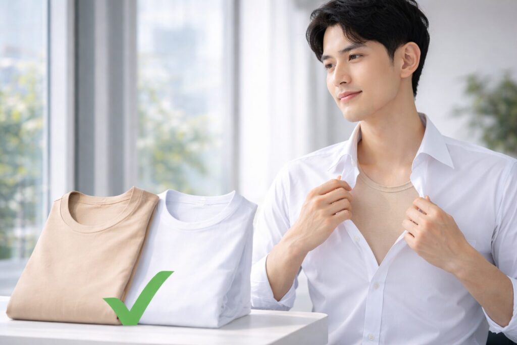 インナー透け対策はベージュ