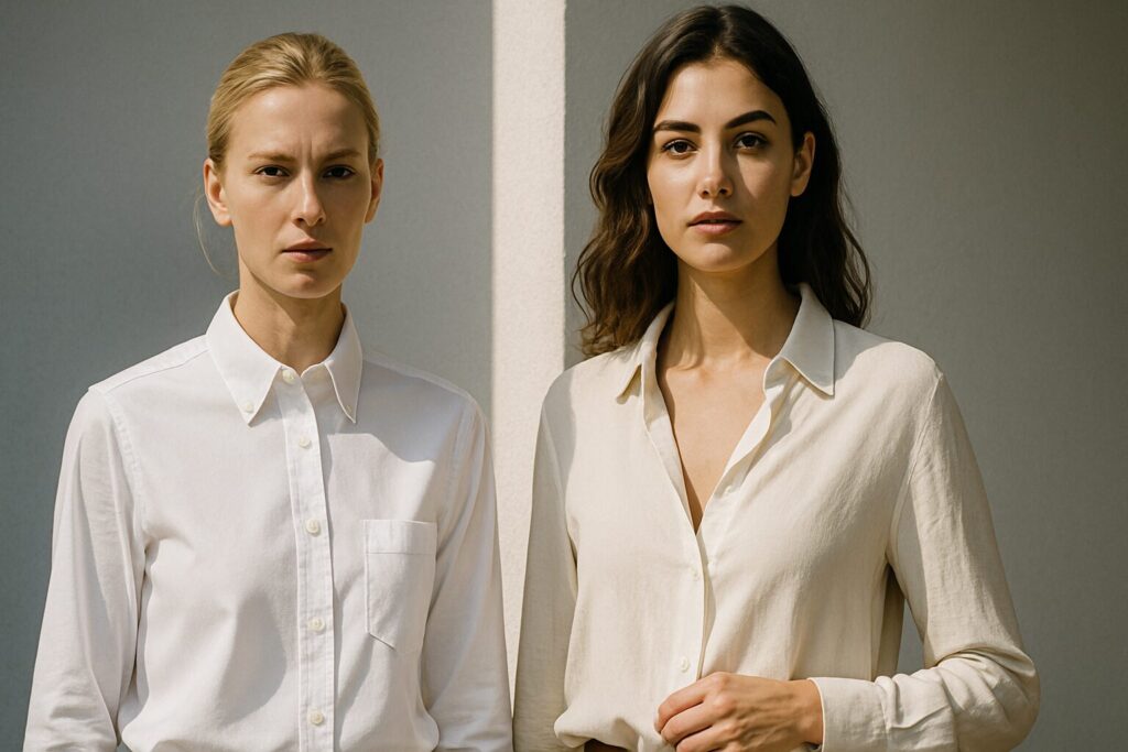 シルエットは立体裁断