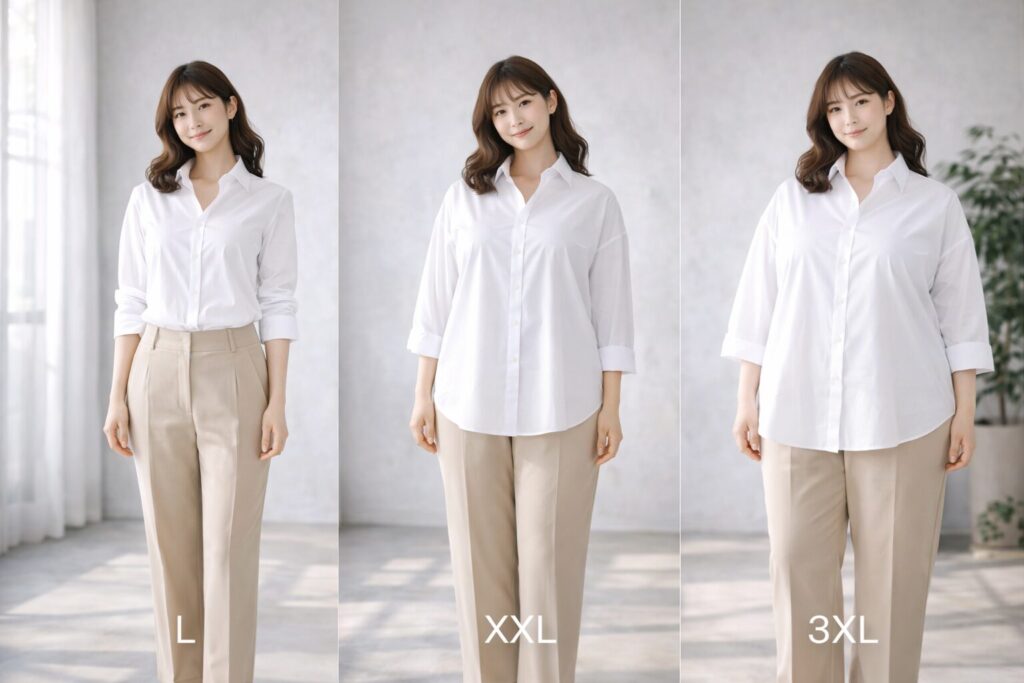 ワイシャツサイズレディース大きいサイズ
