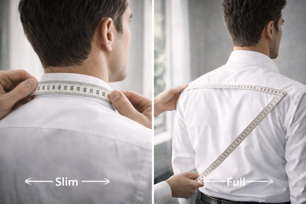 ワイシャツ号数と首回り裄丈