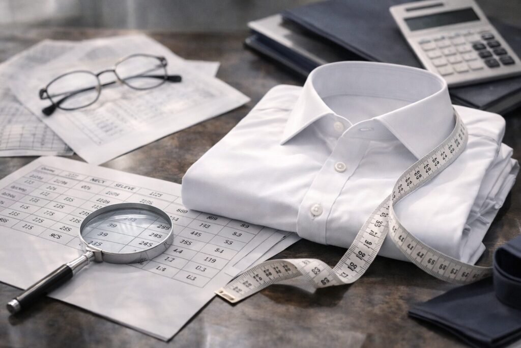 ワイシャツ号数の換算と注意点