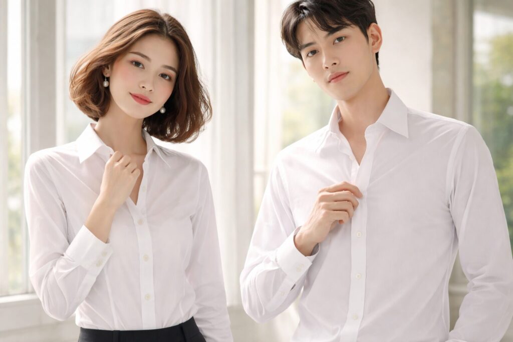 女性用ワイシャツのボタン左右の理由