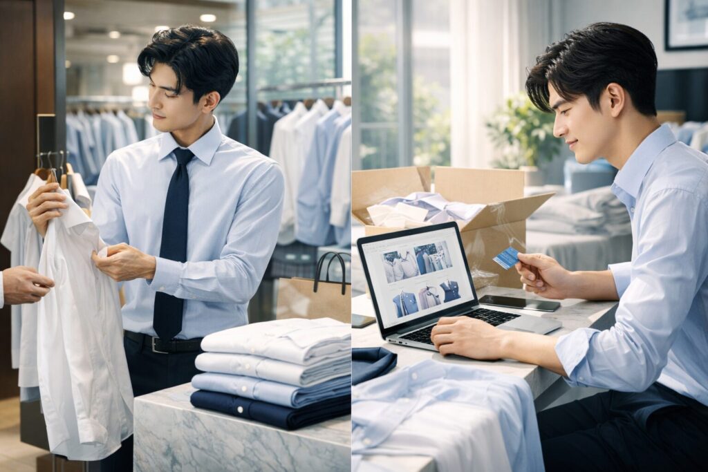 店舗と通販のワイシャツ安い店
