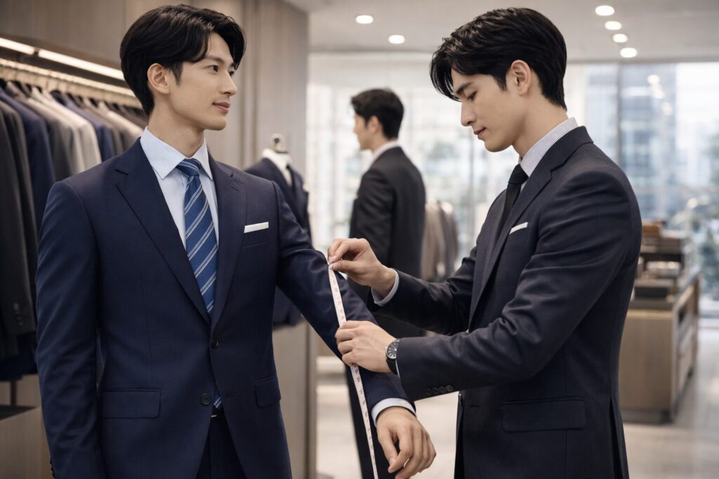 店舗や試着対応のスーツレンタル