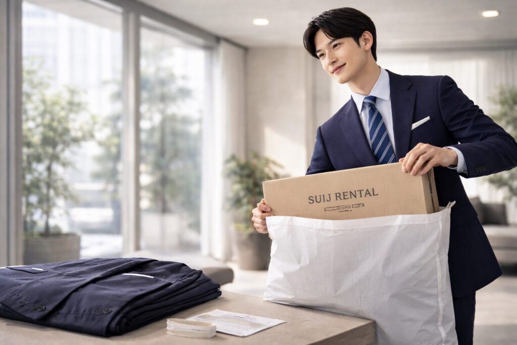 返却が簡単なスーツレンタル02
