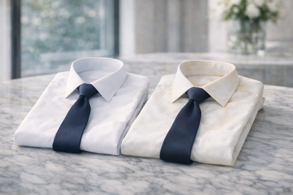 シャツの黄ばみ対策と清潔感