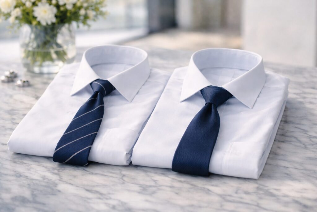 レギュラーカラーとワイドカラー