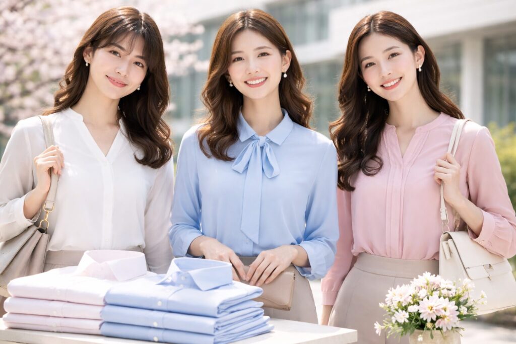 レディースブラウスの色