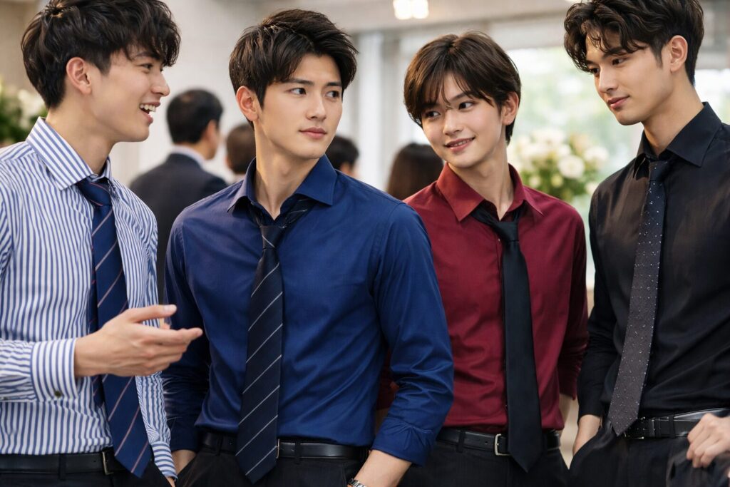 派手な色柄シャツは避ける