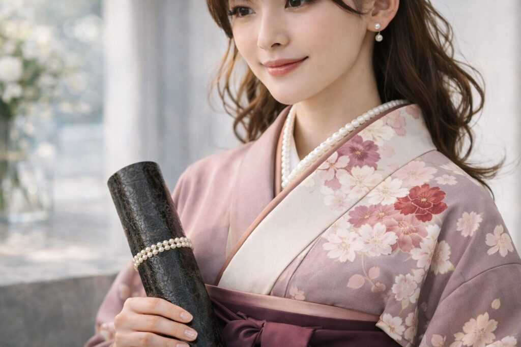 袴の重ね衿はパール付き人気