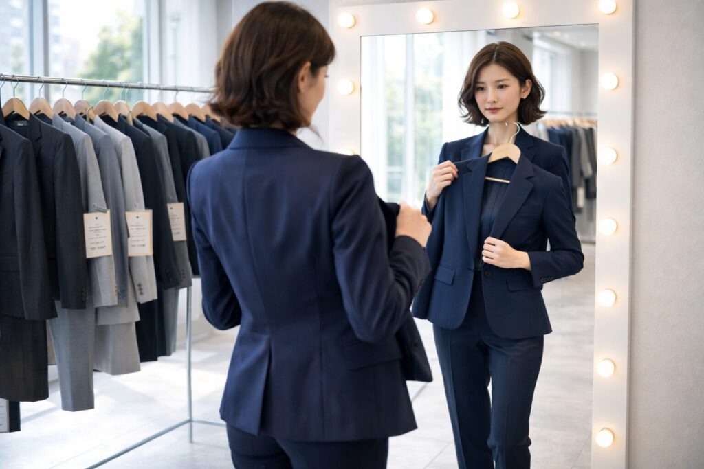 スーツ安い女性は量販店狙い