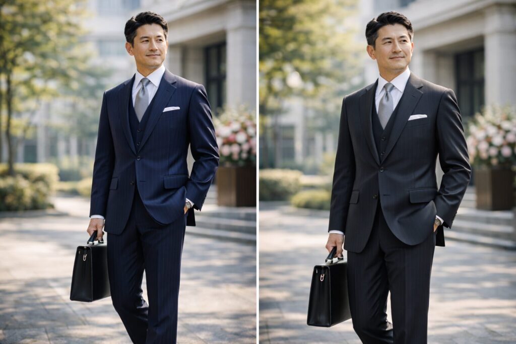 ネイビー・グレーが定番