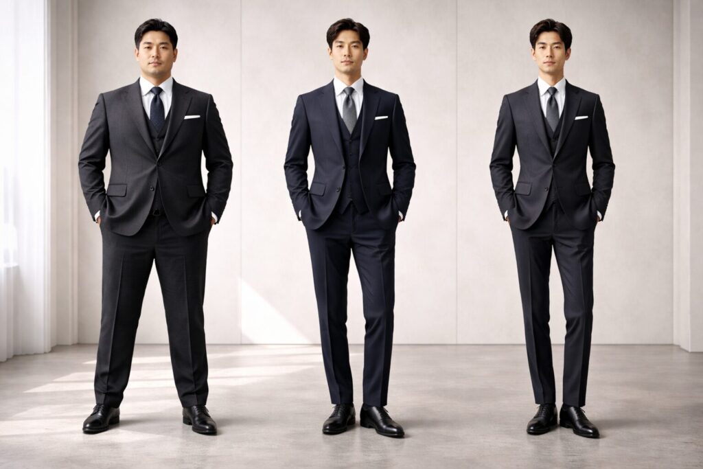 体型別卒業式父親スーツ選び