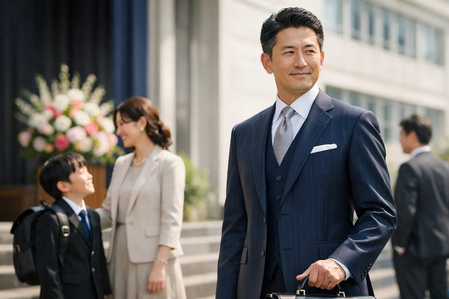 入学式の父親スーツはストライプで大丈夫？失敗しない選び方