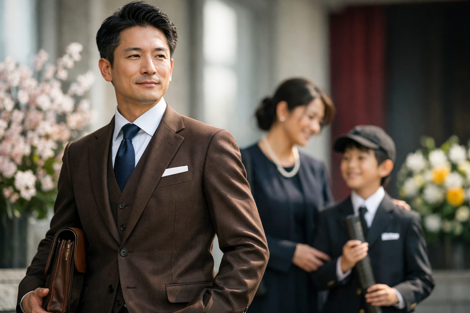 卒業式で父親のスーツは茶色で大丈夫？失敗しない選び方完全ガイド