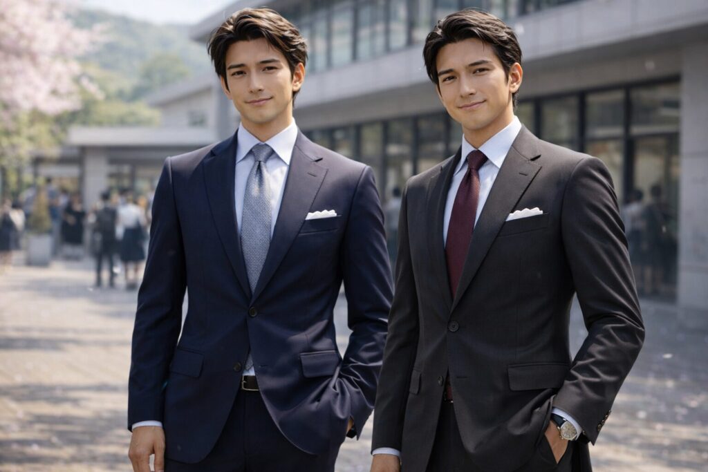 卒業式スーツはネイビーやグレーが定番