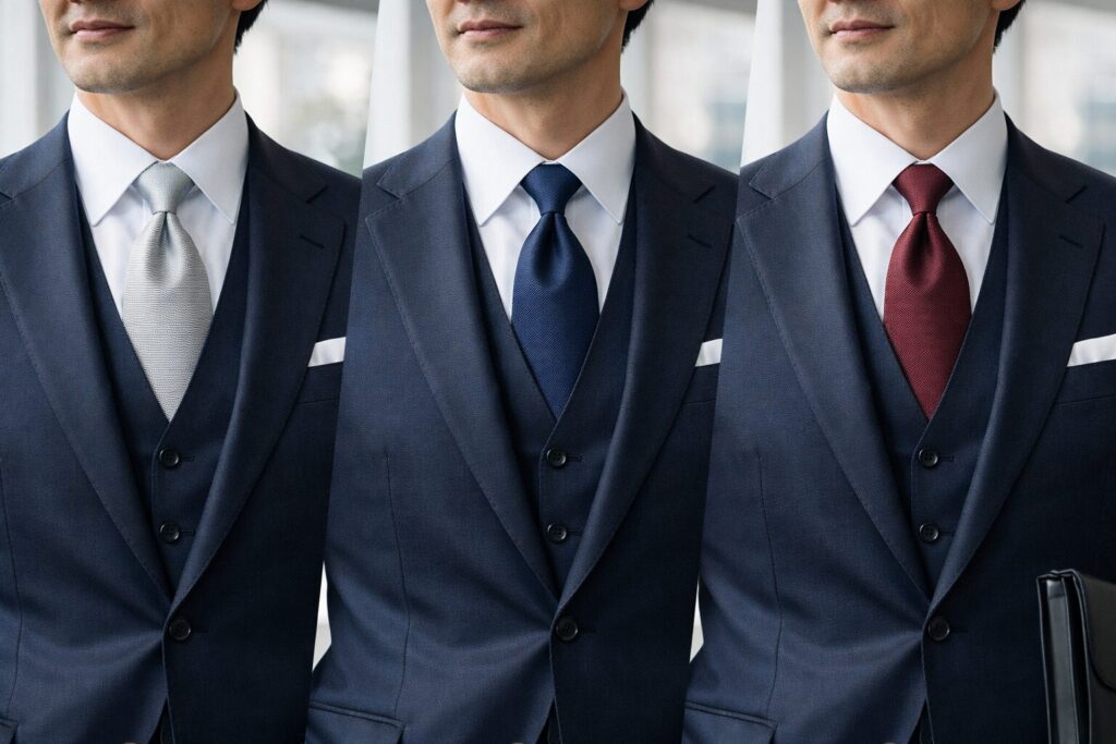 卒業式スーツ父親40代のネクタイ選び