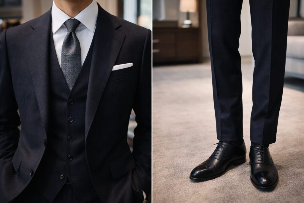 卒業式父親スーツのネクタイ靴選び