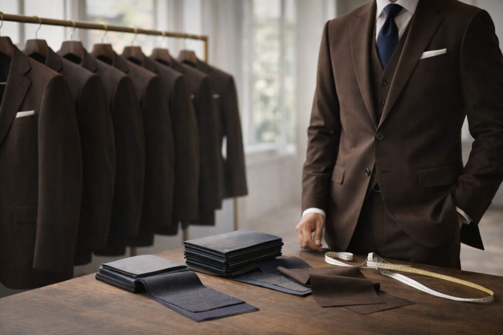 卒業式父親スーツのブランドと生地感