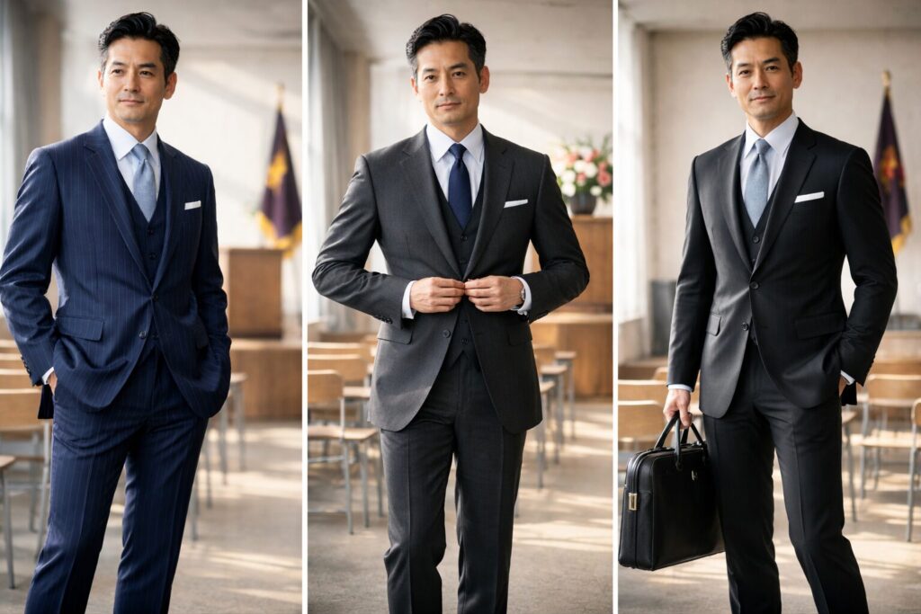卒業式父親スーツ色の選び方