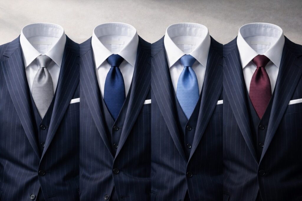 卒業式父親ネクタイとシャツ