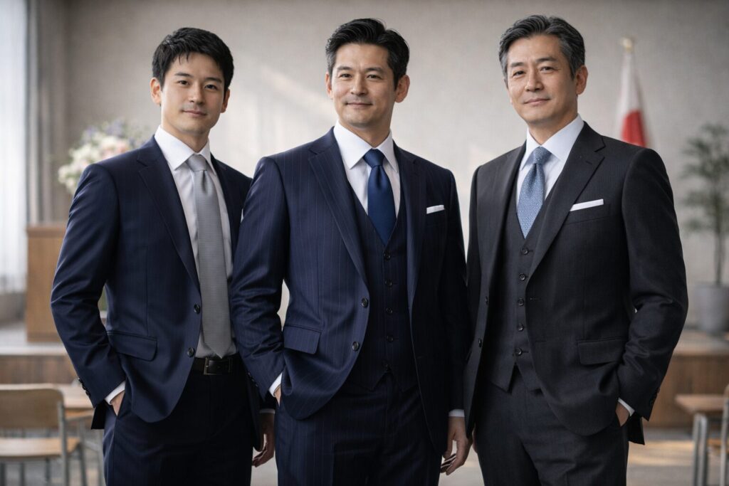 卒業式父親年代別スーツ選び