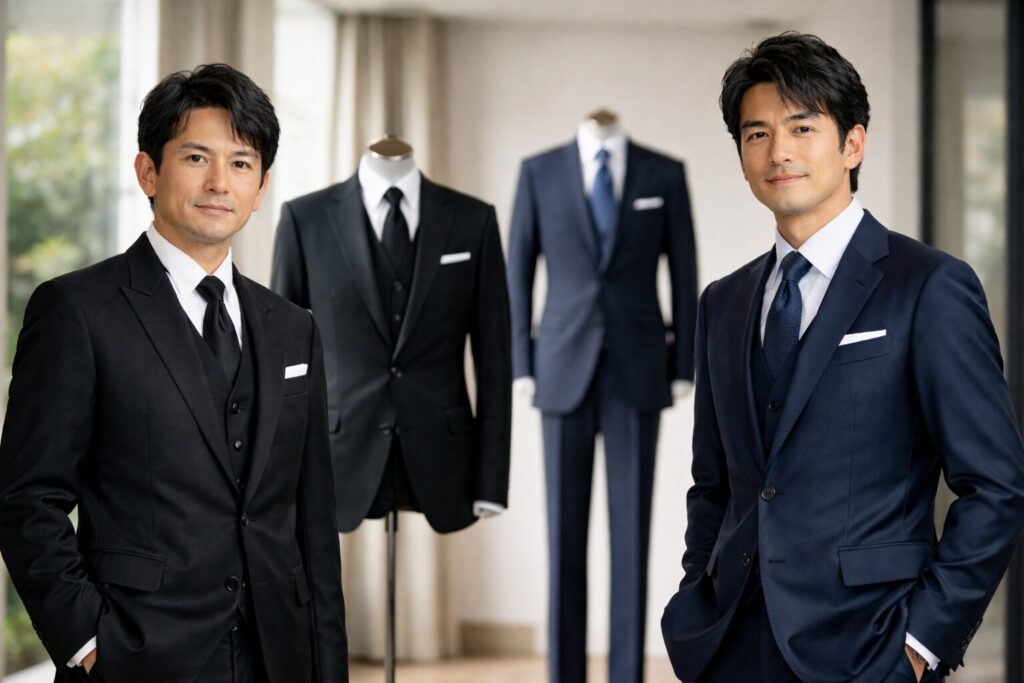 礼服とビジネススーツ違い