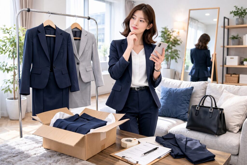 通販でスーツ買う返品交換期限