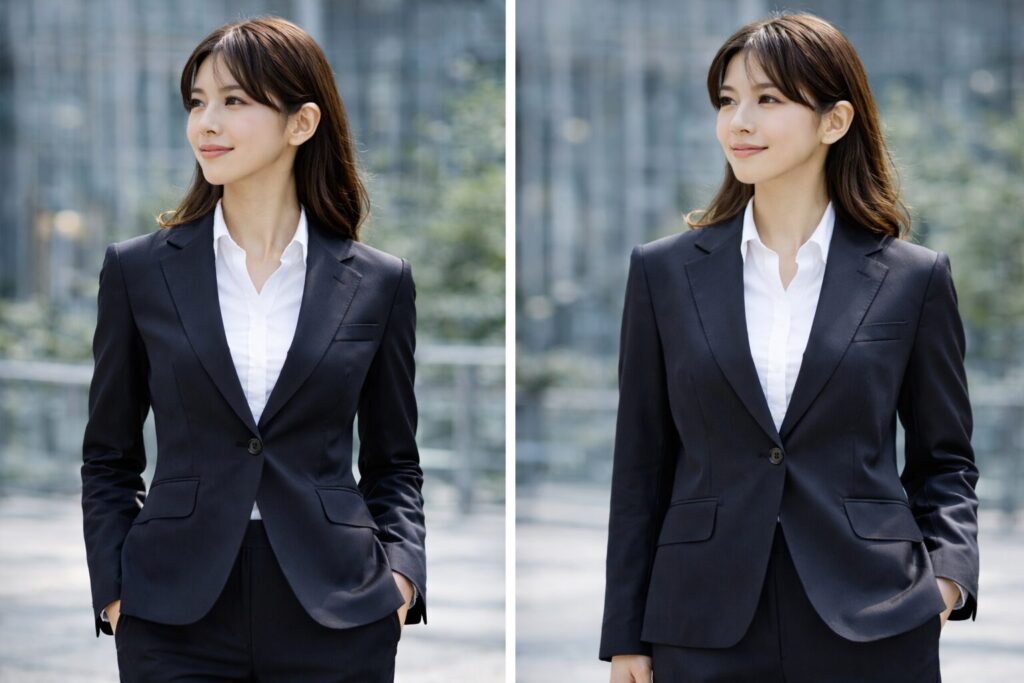 1つボタンでサイズ感は重要