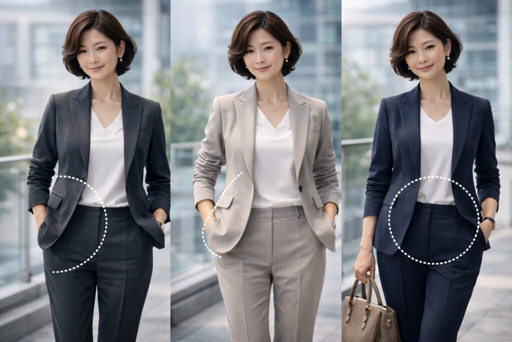 50代女性管理職スーツ体型カバー術