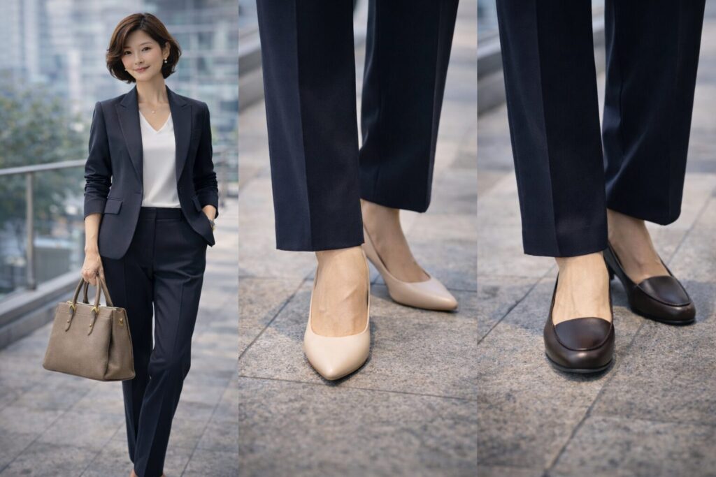 50代女性管理職スーツ靴バッグの選び方