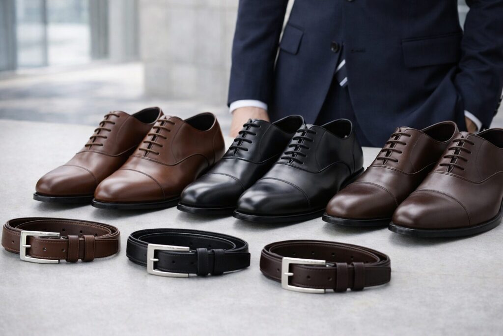 スーツに合う靴とベルト
