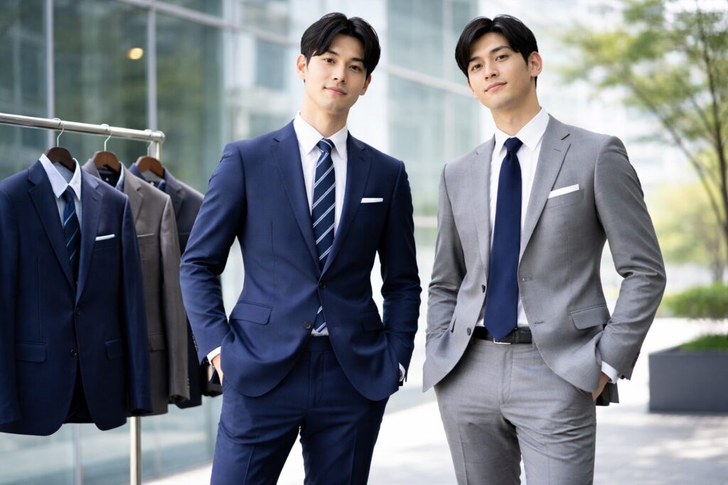 スーツの色は紺かグレー