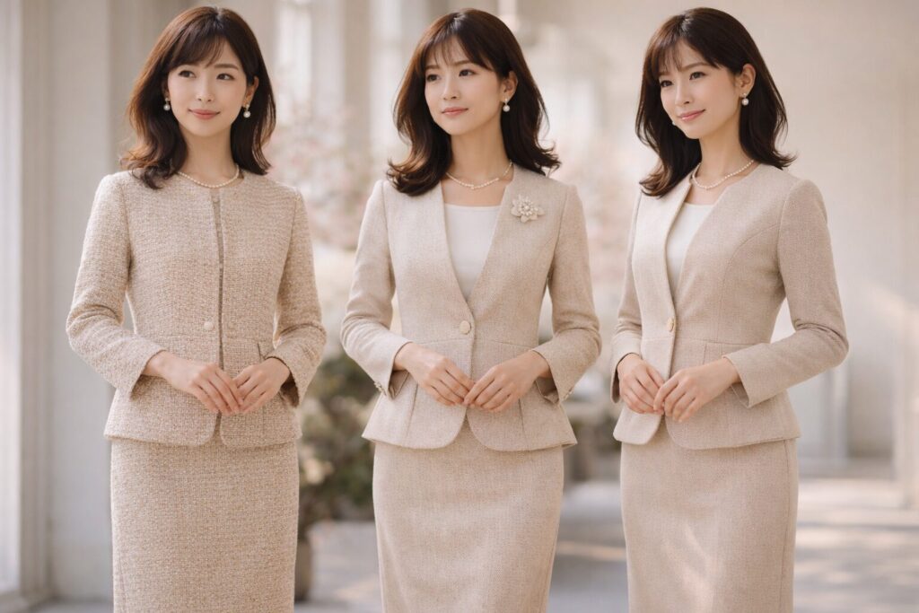 セレモニースーツベージュの基準