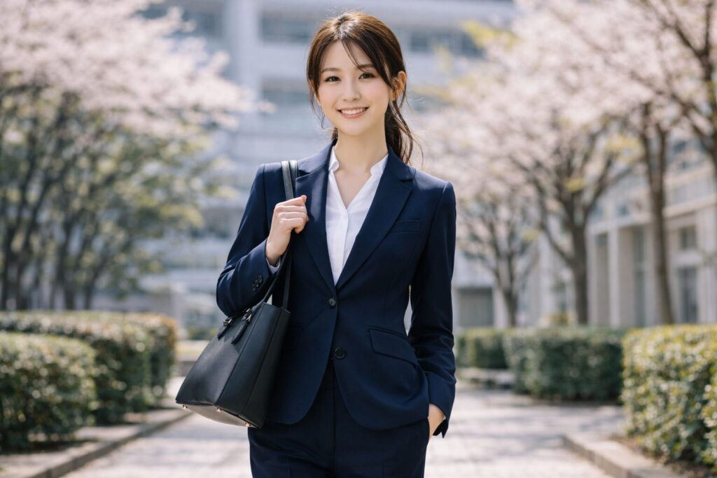 ネイビースーツの印象