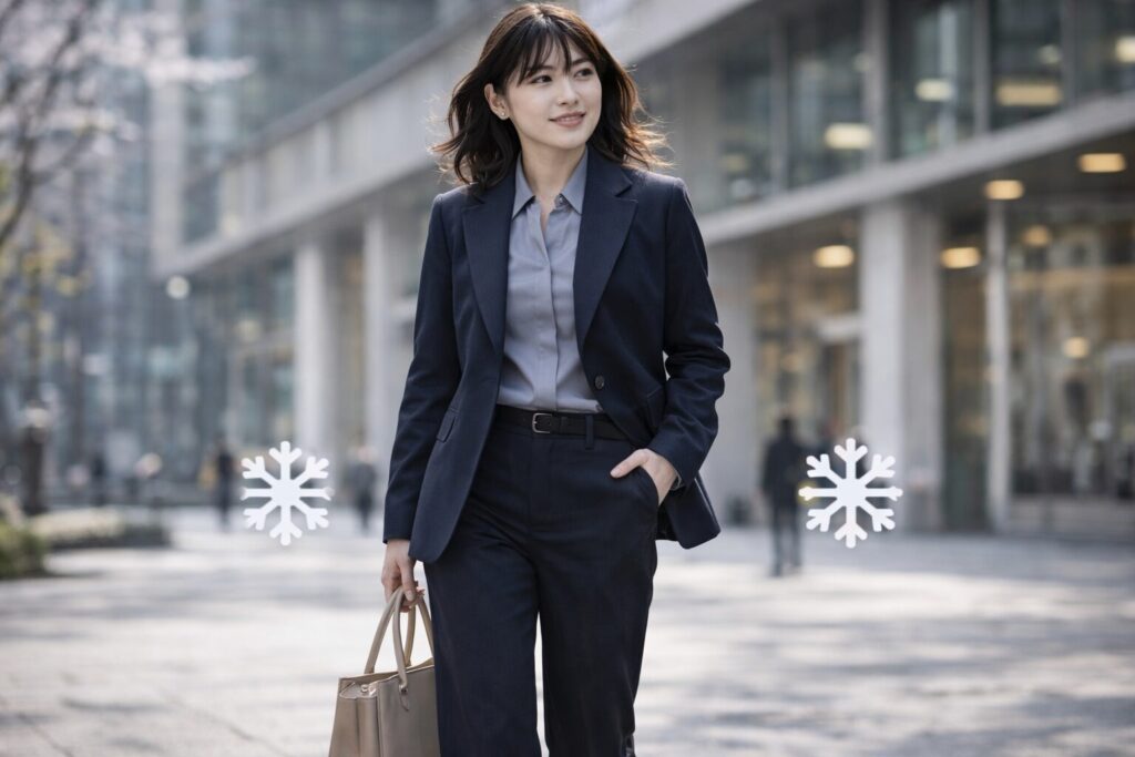 パンツスーツの防寒メリット